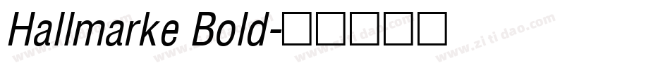 Hallmarke Bold字体转换